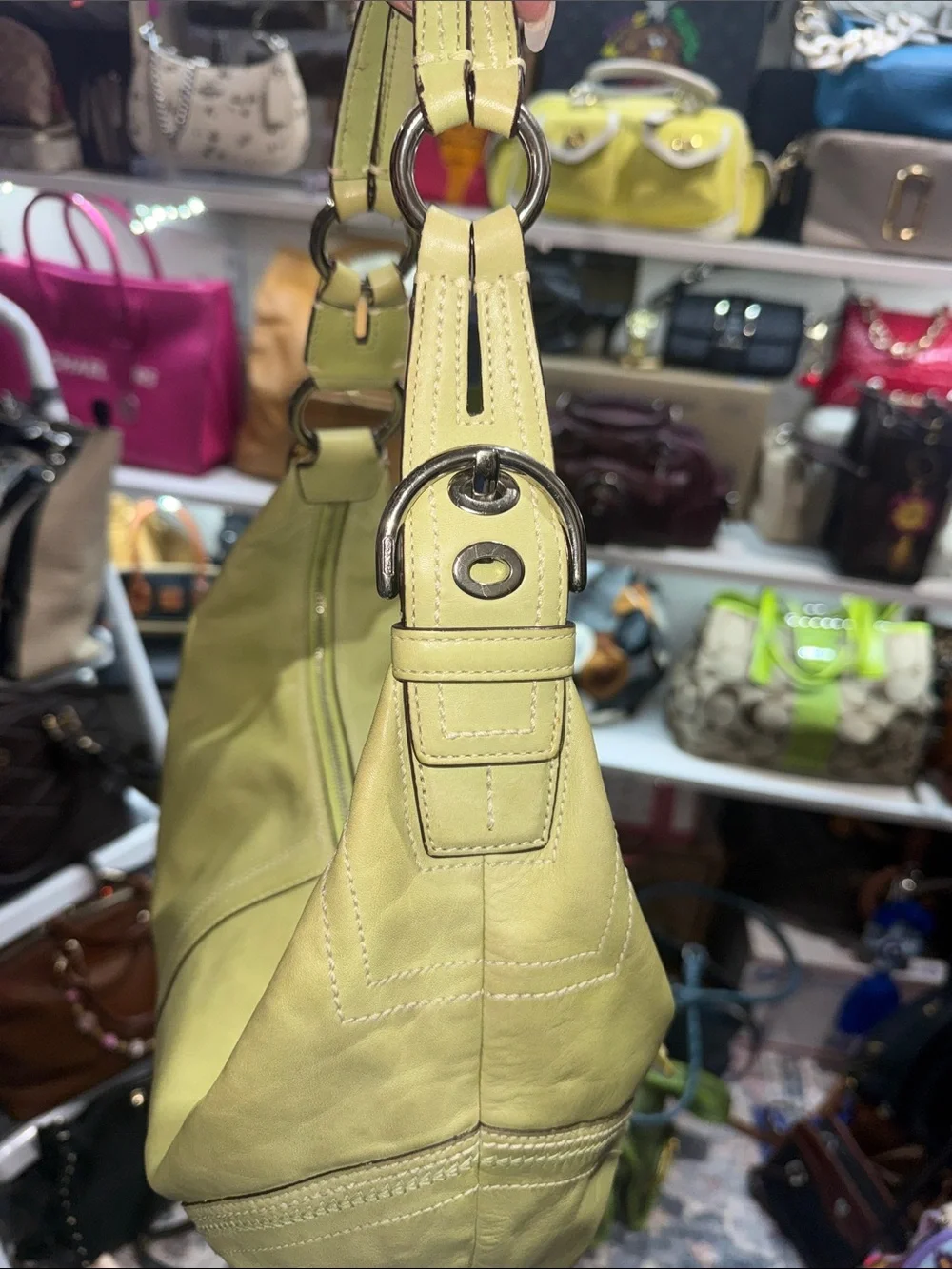 Coach Vintage Soho Light Green Hobo Bag with Lemon Charm - Women's Shoulder Bag